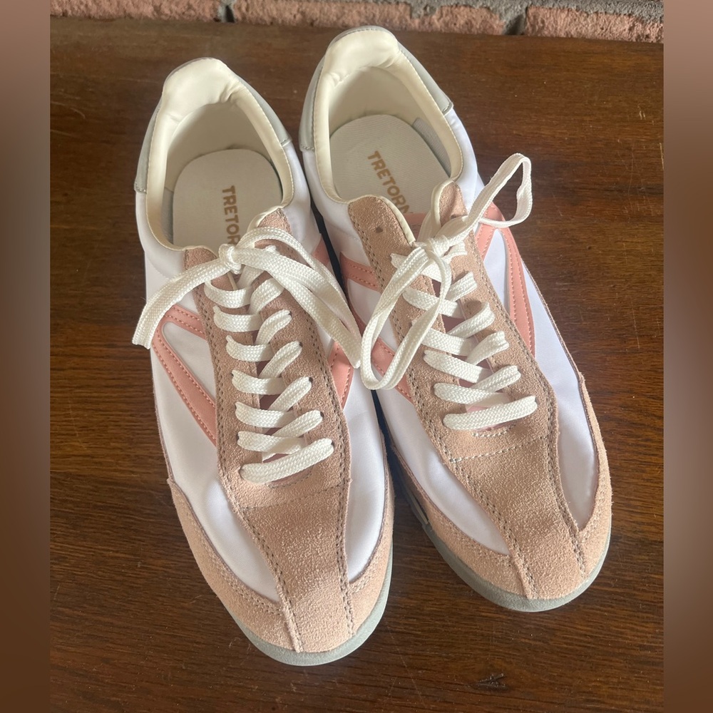 Tretorn Rawlins shoes pink suede size 10 women's